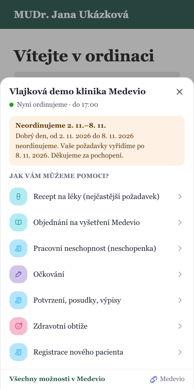 Nabídka plovoucího tlačítka na telefonu